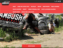 Tablet Screenshot of ambushpaintball.com